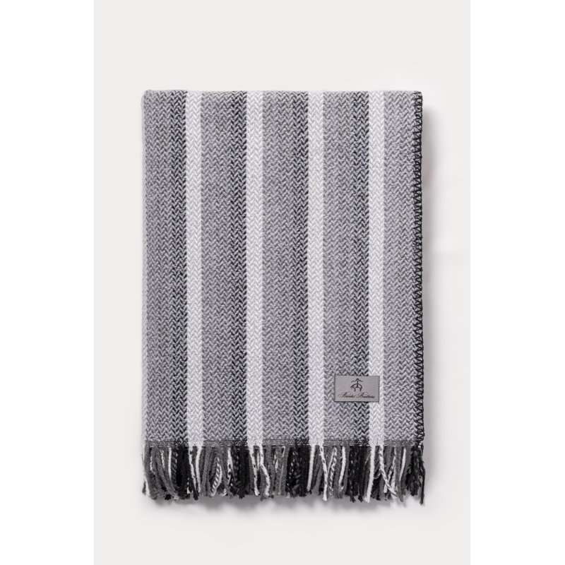 HERRINGBONE OMBRE Cotton Blend Throw