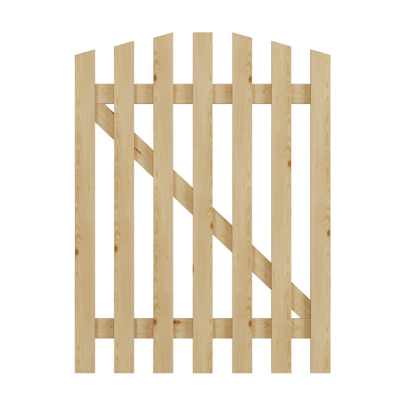 Adelheid Gate Fencing with 1 Panel(s) Included, Wooden, 120cm H x 90cm W x 5cm D