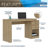 Techni Mobili Expandable Home Office Desk, Pine-78429804