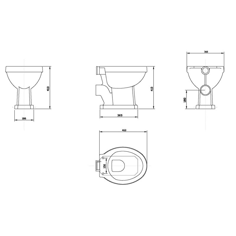 Nuie 6L LPF Low Level Toilets
