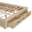 Grand lit plateforme avec 6 tiroirs de rangement, naturel antique-848915050-848915024