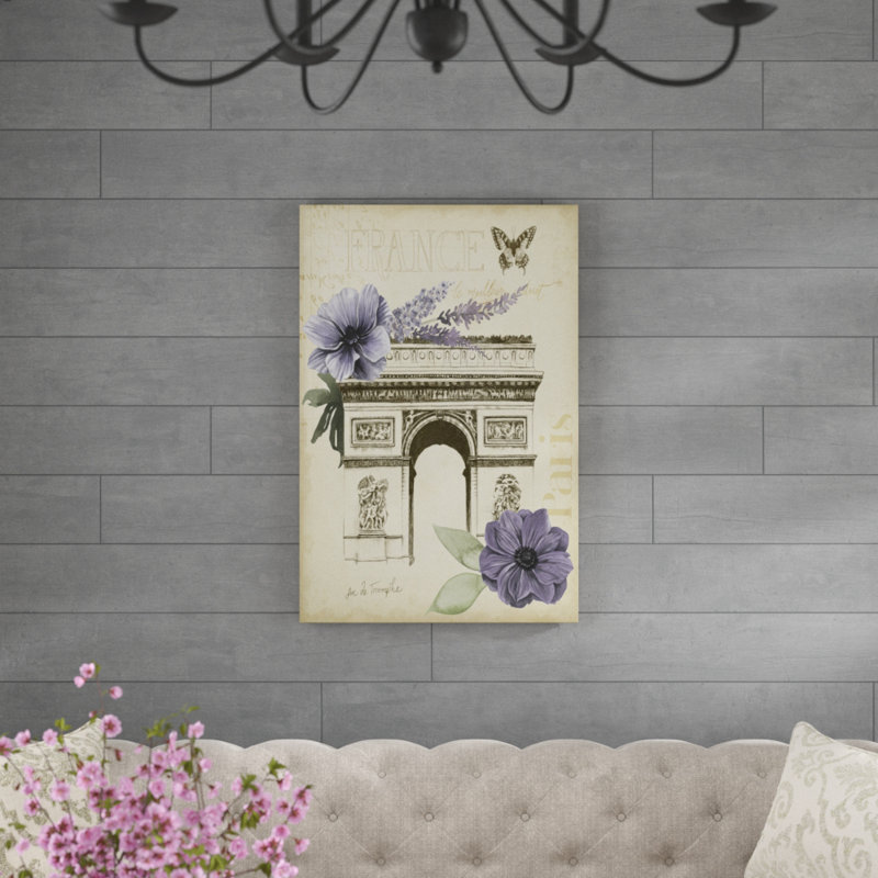 «Paris Ephemera I», peinture sur toile, H 36 po x l 24 po