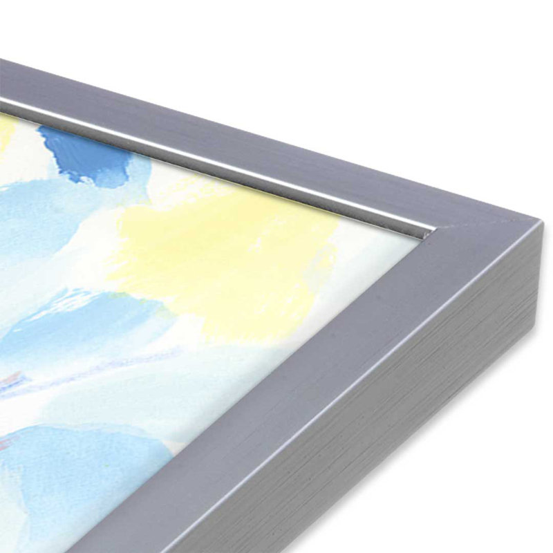 «Bright Abstract Wildflowers II» par June Erica Vess, reproduction d'art, H 20 po x l 20 po, Argent argent