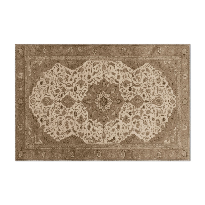 Tabriz Beige Indoor and Outdoor Area Rug