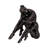 Decorative Seated Abstract Figurine Sculpture for Home Decor - Modern Gallery Statue Art Accent for Tabletop Object or Living Room Decoration - Bronze-1863141224