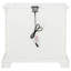 Table de chevet 2 tiroirs avec double USB rétro blanc McKinney