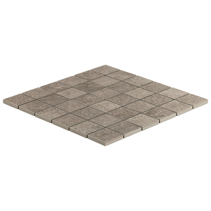 Monolith 11.81 In. X 11.81 In. Matte Porcelain Mosaic Floor And Wall Tile (0.96 Sq. Ft. / Each), Caramel Brown