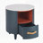 Modern Round Nightstand With Storage Drawer-1248229227
