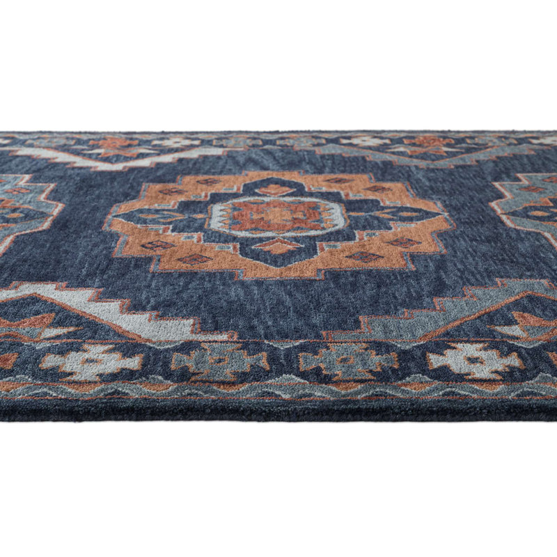 Tapis en laine touffeté à la main, Rectangle 8 pi 9 po x 11 pi 9 po