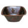 15" Square Copper Kitchen Bar Sink with Grape Designs