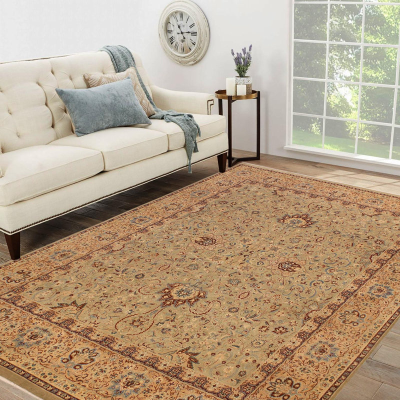 Tapis de zone en laine rouge/brune 8 pi 1 po x 10 pi à main one-of-kind noué la heritage Roby