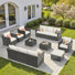 Ignatz 9 - Person Patio Sectional Seating Group with Cushions