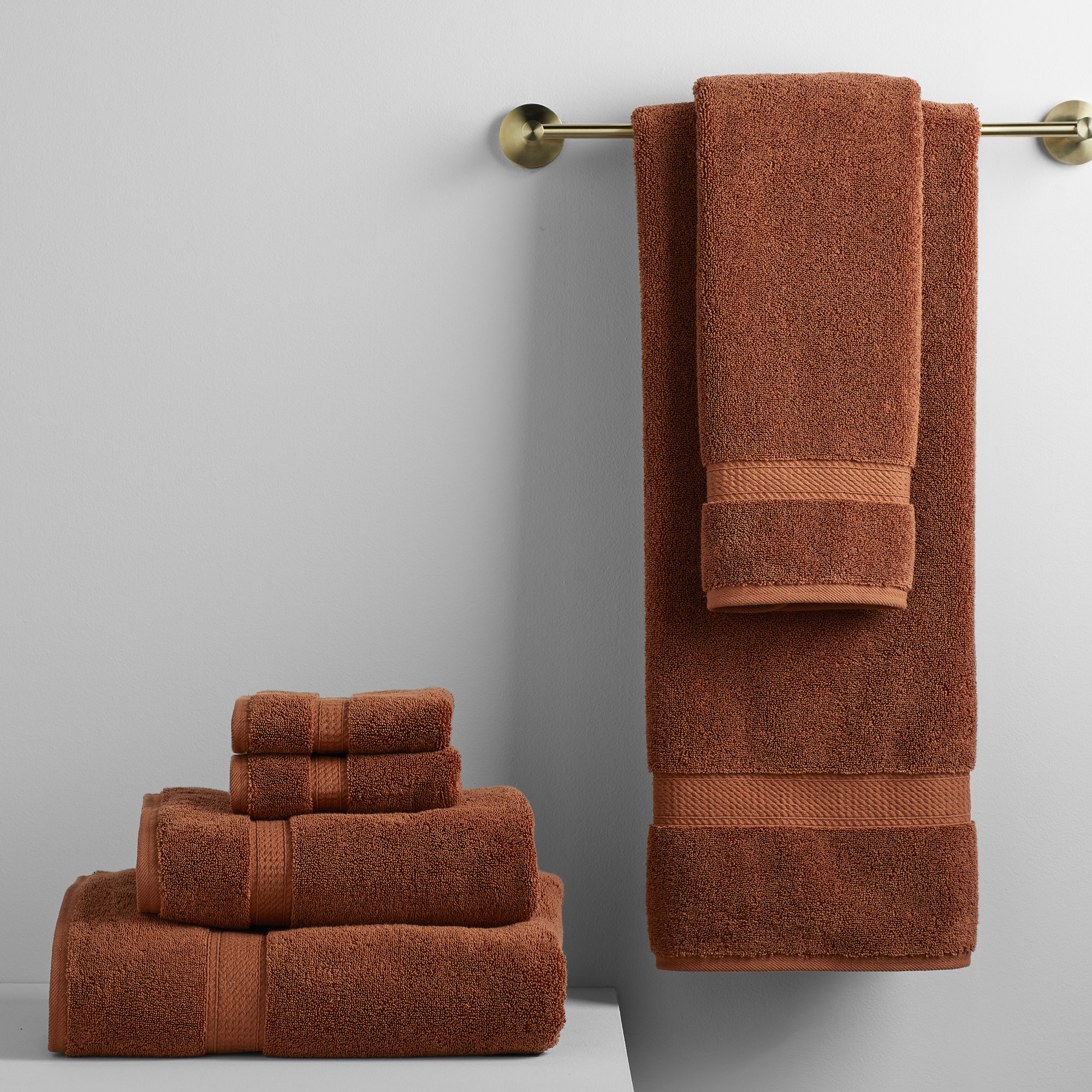 Payten Classic Certified Egyptian Cotton 6-piece Towel Set, Rust