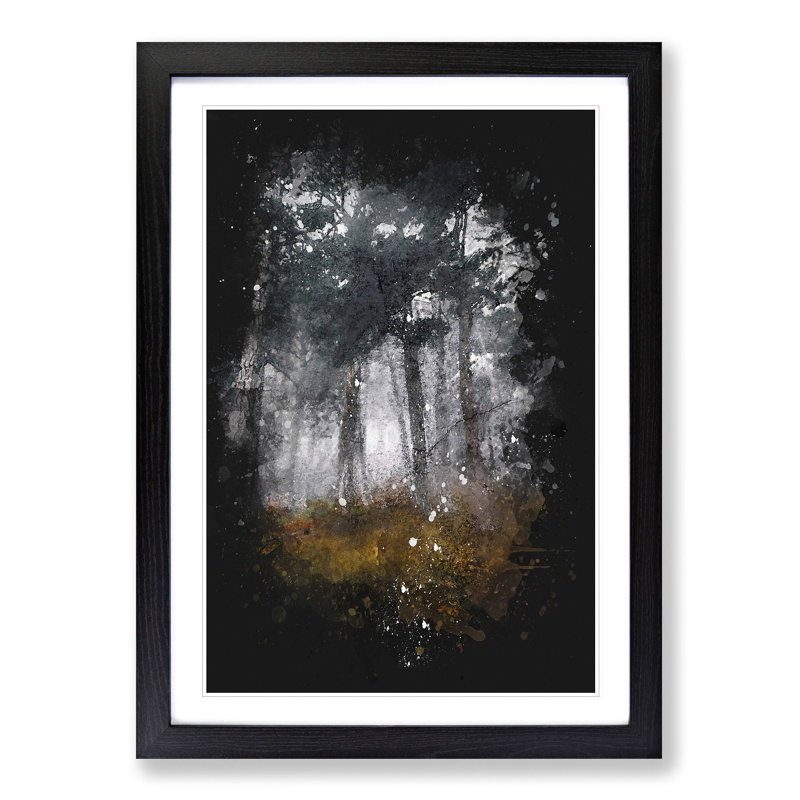 Forest in Russia - Picture Frame Graphic Art Print, 63cm H x 45cm W x 2cm D, Black Framed