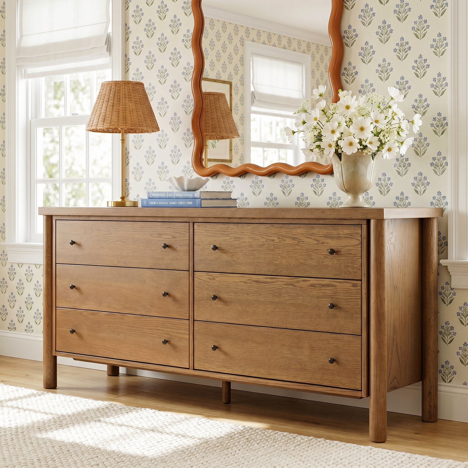 Linda 6 - Drawer Dresser, Brown
