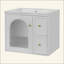 Ensemble de meuble-lavabo mural pour petit espace, armoire de salle de bain avec lavabo en céramique, 2 tiroirs et 1 porte à fermeture en douceur