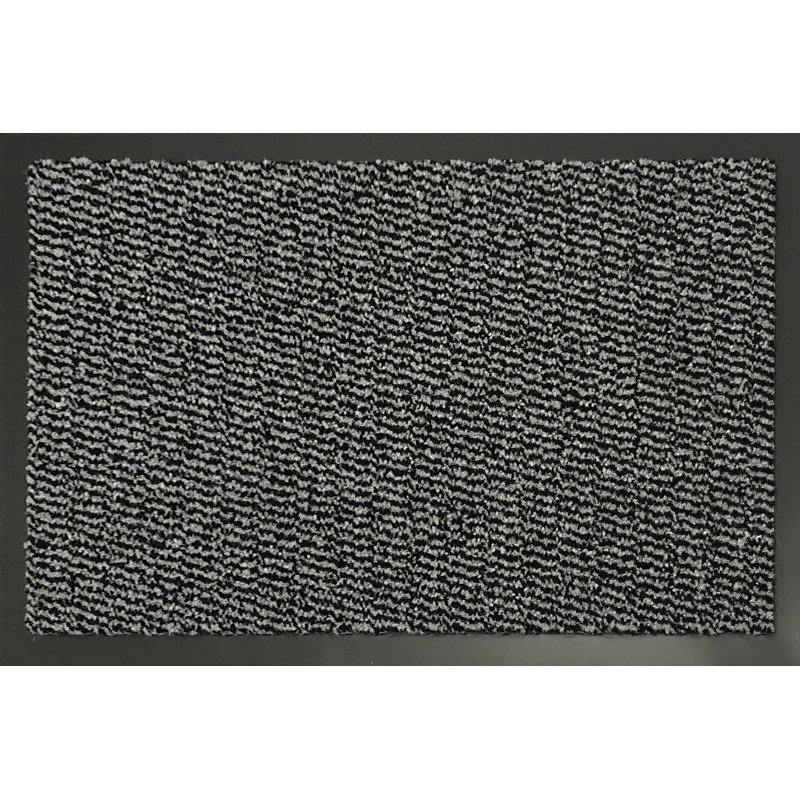 Aarib Non-Slip Doormat, Grey, Rectangle 60cm x 90 cm