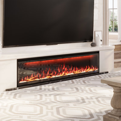 Wall-Mounted Thermostat Electric Fireplace with  Smart Control