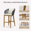 Tabouret de bar à dossier haut et à accoudoirs avec coussin et coussin amovibles PURPLE LEAF-395619089