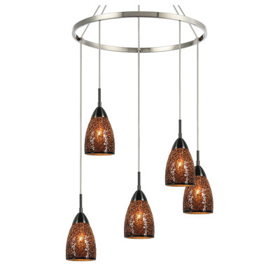 Murphy 5 - Light Wagon Wheel Chandelier