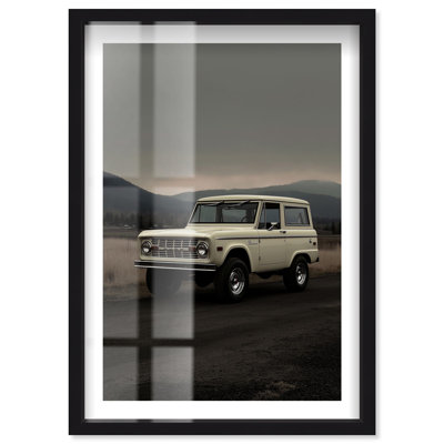 Vintage Bronco Shadowbox Print Photography Prints by Notoriart, Black Frame, 20 x 30