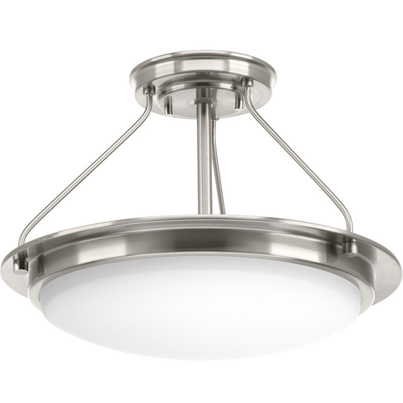 Vanderhoff Glass Semi Flush Mount, Architectural Bronze, 10.75" H x 15" W x 15" D