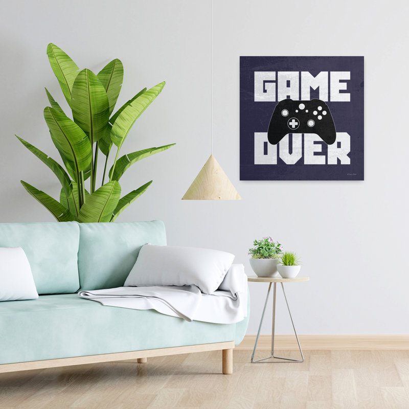 Art contemporain abstrait Game Over, H 24 po x l 24 po