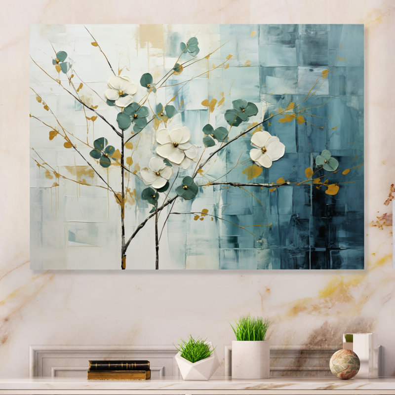 Décoration murale subtile Serenity III - Collages abstraits en métal, H 12 po x l 20 po x P 1 po