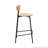 Paper Rope Round Bar Stools with Back Set of 2-1189745057