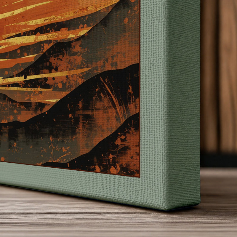 Moonlit Reflection Tree Minimalist - Wrapped Canvas, 24x16 - 61.0 x 40.6 cm, Sage Border