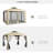 Patio Gazebo, Outdoor Canopy Shelter With 2-Tier Roof And Netting, Steel Frame For Garden, Lawn, Backyard, And Deck-111468215