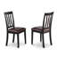 Ensemble de table de salle à manger moderne 7 pièces composé d'une table ovale en bois avec feuille papillon et de 6 chaises de salle à manger, noir et cerise-1069948698-1016550268-1016550269