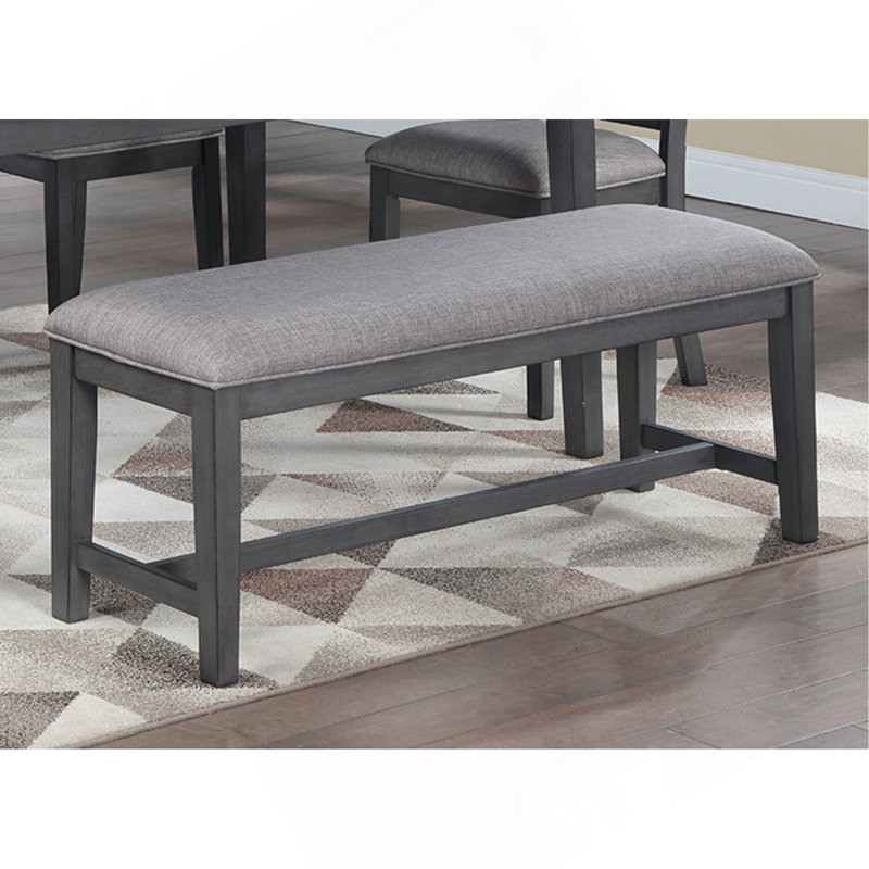Mobilier de salle à manger gris 6 pièces ensemble table à manger 4 chaises d'appoint A