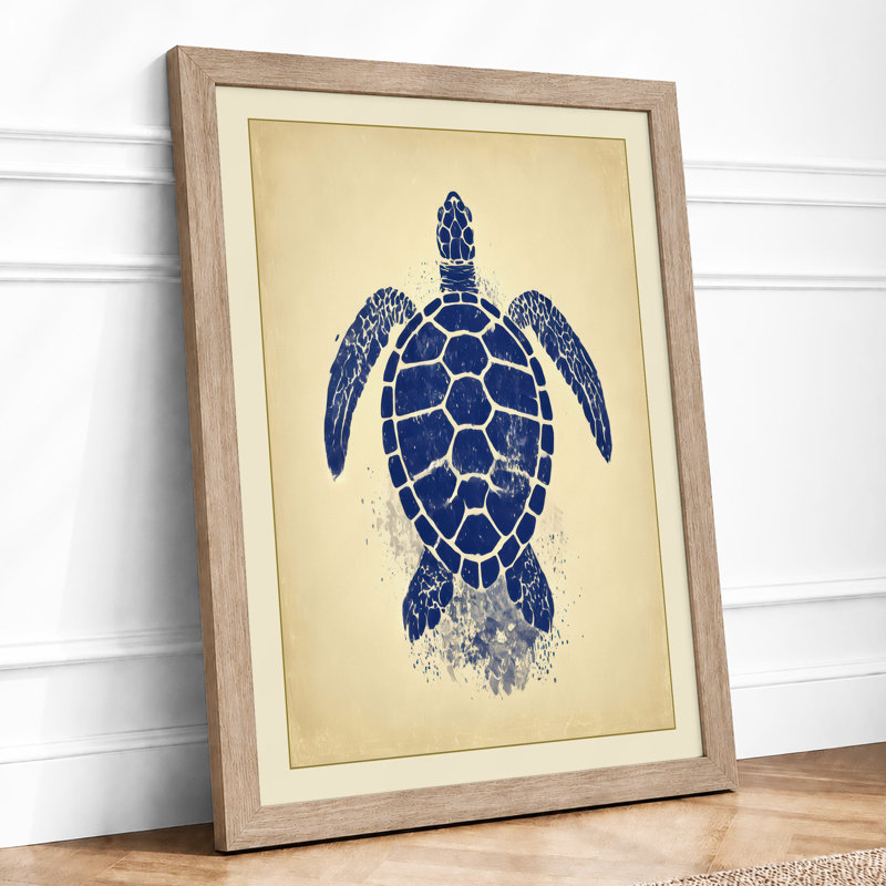 Drifting Turtle Vintage - Print, A4 - 29.7 x 21.0 cm, Oak