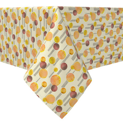 Rectangular Geometric Cotton Twill Tablecloth