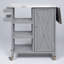 Chariot d'îlot de cuisine pliable pour l'extérieur avec roulettes verrouillables, armoire de rangement et porte-serviettes-124871317