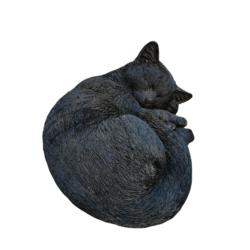 Animals Polyresin Garden Statue, Black