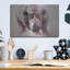 Art mural en métal luxueux «Full Speed Ahead Rhino» par Robert Campbell, 24 po x 16 po-1058821241