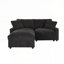 Canapé modulaire modulaire avec 3 rangements, canapé en L en polyester pour salon avec repose-pieds-350351910