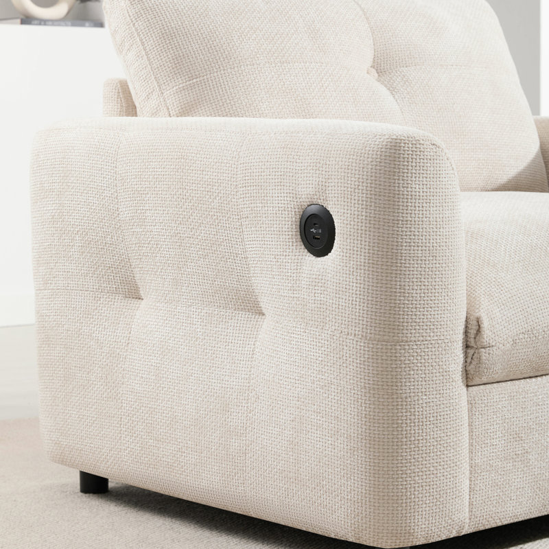 Fauteuil simple en mousse à haute densité avec chenille, port double, structure en corde, esthétique pour la vie et mousse, confort de chambre en chenille
