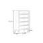 Armoire de rangement 5 tiroirs Modern
