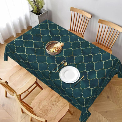 Rectangle Tablecloths,152L X 228WCM,Green And Gold