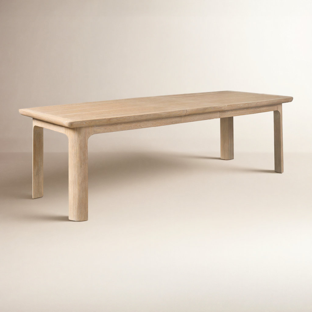 Modern 86'' Extendable Dining Table, Gray