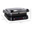 HOMCOM 1cm Smokeless Non Stick Electric Grill & Panini Press with Lid