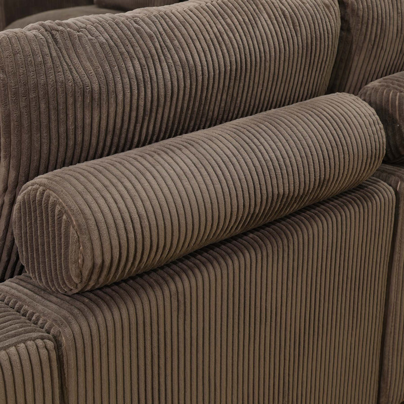 Rayion Corduroy Reclining L-Shaped Sectional