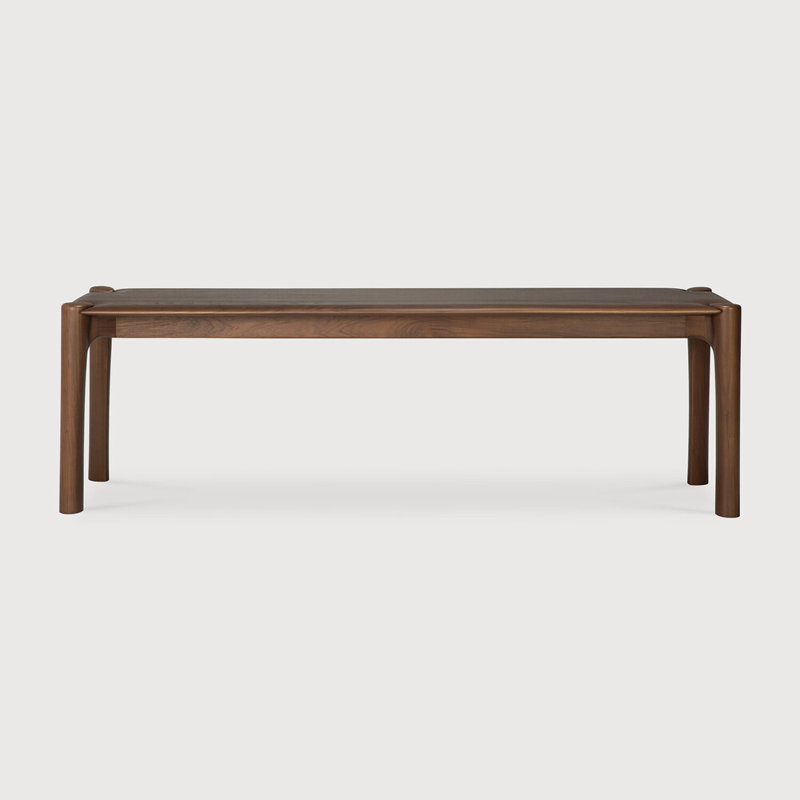 Pi Solid Wood Dining Bench, 18.5" H x 57.5" W x 14" D, Brown
