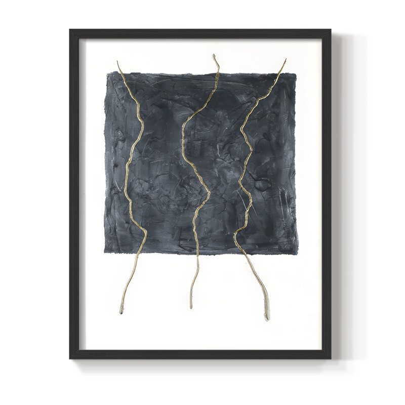«Divided Plot III», reproduction encadrée - bois massif, H 21 po x l 17 po, Noir