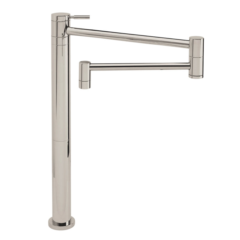 Contemporary Counter Mounted Potfiller, Satin Nickel