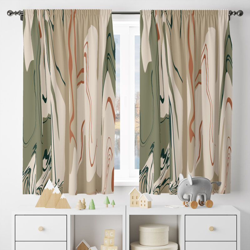 Semi Sheer Curtain Pair, 20" W x 52" L
