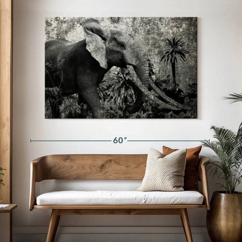 Éléphant safari Brampt Prime, H 34 po x l 51 po